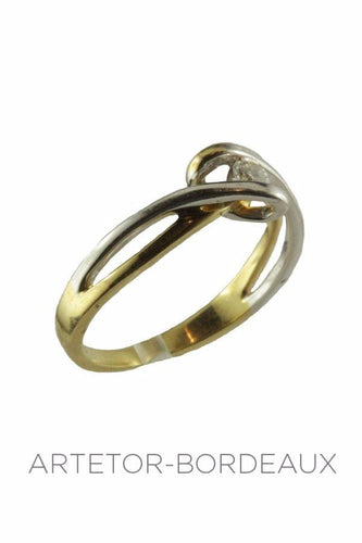 Bague 50 Solitaire diamant 0.08 carat 58 Facettes 19861