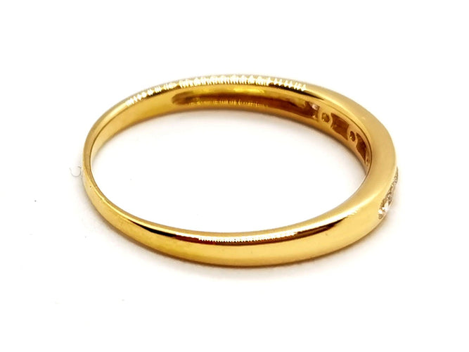 Bague 57 Bague Demie alliance Or jaune Diamant 58 Facettes 1126563CN