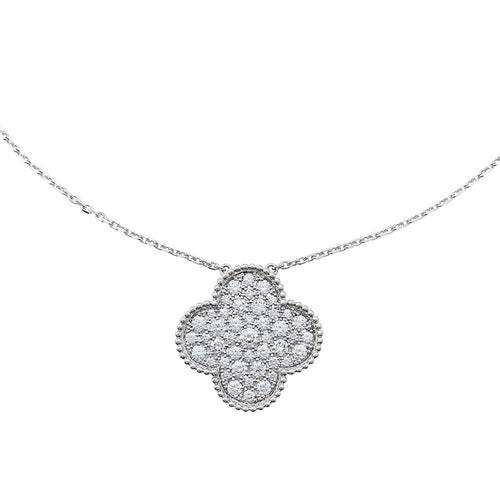 Collier Collier Van Cleef & Arpels "Magic Alhambra" en or blanc et diamants. 58 Facettes 30215