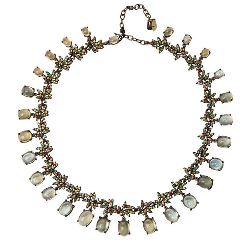 Collier Collier préhnites saphirs oranges et grenats verts 58 Facettes 14-328-8438052