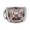 Bague 55 Bague chevalière Chaumet "Lien" en or blanc, diamants et morganite. 58 Facettes 28572