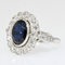 Bague 52 Bague ancienne saphir diamants entourage 58 Facettes 21-184-52