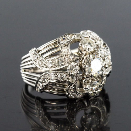 Bague 57 Bague dôme vintage diamants 58 Facettes 19-337-54