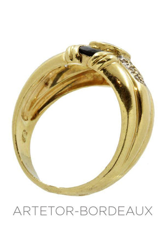 Bague 53 Bague saphirs et diamants 58 Facettes 11531