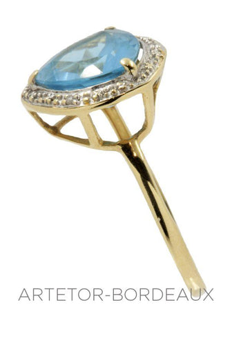 Bague 58 Bague topaze et diamants 58 Facettes 21961