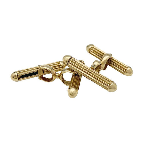 Boutons de manchette Boutons de manchette Van Cleef & Arpels "Bâtonnets" en or jaune. 58 Facettes 30162