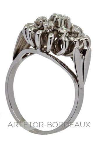 Bague 56 Bague fleur 50' diamants 58 Facettes 32761