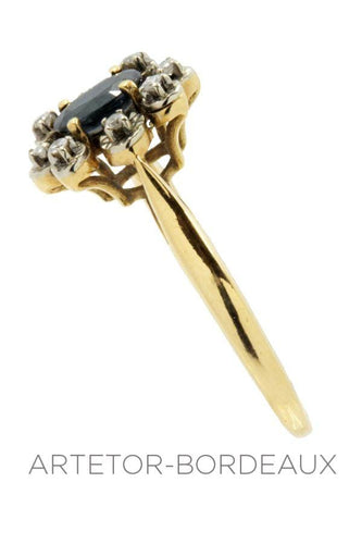 Bague 55 Bague saphir et diamants 58 Facettes 11991
