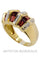 Bague 53 Bague moderne grenats et diamants 58 Facettes 34111