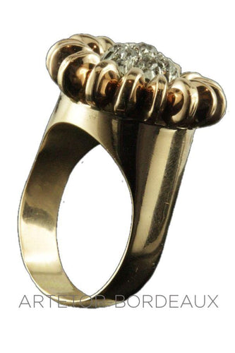 Bague 52 Bague fleur 50' 58 Facettes 19601