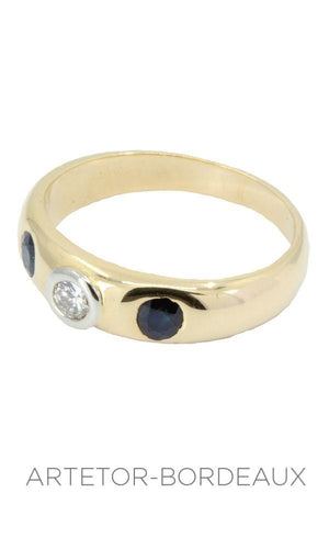 Bague 60 Bague jonc saphirs et diamant 58 Facettes 31381
