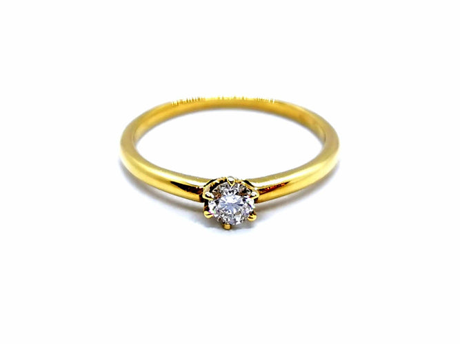 Bague 49 Bague Solitaire Or jaune Diamant 58 Facettes 951836CD