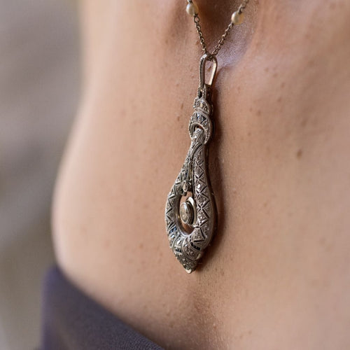 Pendentif Pendentif ancien diamants et perles 58 Facettes 05-103-1728427