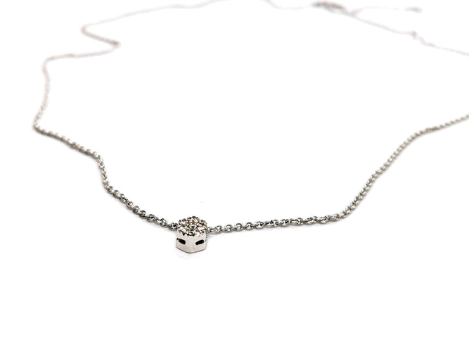 Collier Collier Chaîne + pendentif Or blanc Diamant 58 Facettes 1139156CN
