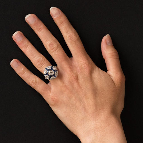 Bague 54 Bague diamants et saphirs calibrés 58 Facettes 19-244-53