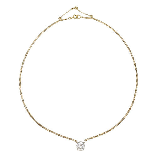 Collier Collier solitaire deux ors diamants de 2,17 carats. 58 Facettes 30174
