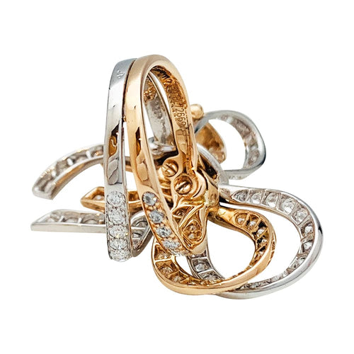 Bague 52 Bague Van Cleef & Arpels, "Double Noeud", or blanc, or rose, diamants. 58 Facettes 30614