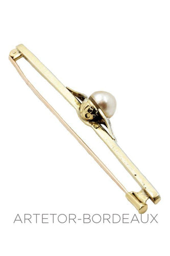 Broche Broche épingle perle et diamants 58 Facettes 28461