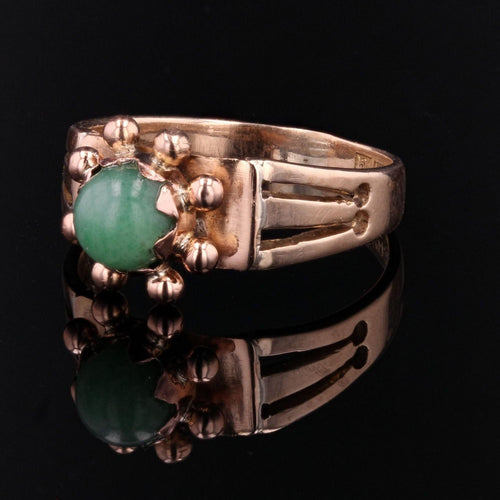 Bague 54 Bague ancienne jade or rose 58 Facettes 06-058-50