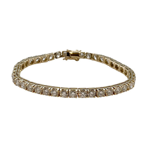 Bracelet Bracelet ligne "tennis" en or jaune serti de brillants. 58 Facettes 30035