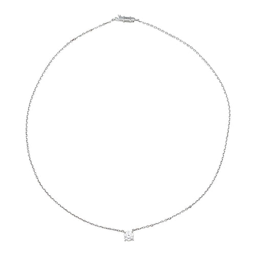 Collier Collier solitaire Cartier, diamant 0,85 carat en or blanc. 58 Facettes 30014