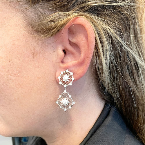 Boucles d'oreilles Boucles d'oreilles Buccellati "Dentelle", diamants. 58 Facettes 30487