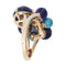 Bague 50 Bague Cartier "Délices de Goa" or jaune, diamant, turquoises, améthystes. 58 Facettes 30016