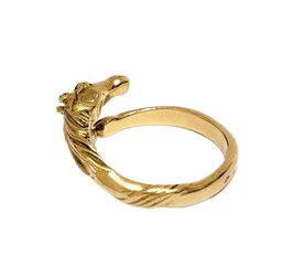 Bague 54 Bague cheval or jaune 58 Facettes 1-873/2