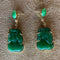 Boucles d'oreilles Pendants d'oreilles en jade sculpté et diamants 58 Facettes CEY25