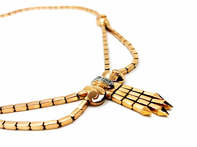 Collier Collier Vintage Or jaune Diamant 58 Facettes 1126573CN