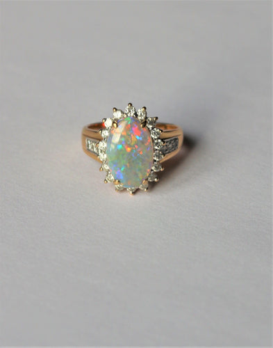 Bague Bague POMPADOUR OPALE et Diamants 58 Facettes 359