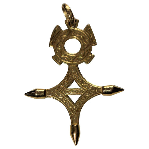 Pendentif Croix d'Agadez en or JAUNE 58 Facettes 368