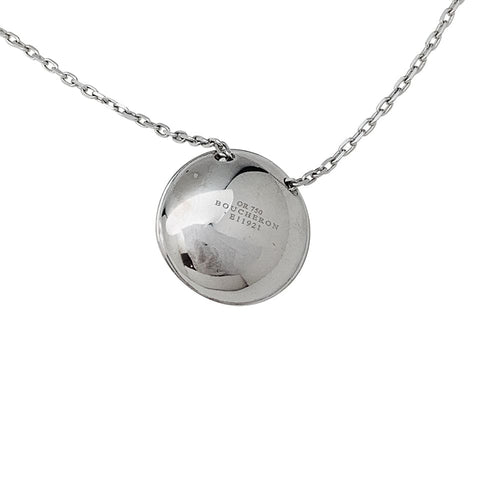 Collier Collier Boucheron "Esmeralda" en or blanc, diamants et pierre de lune. 58 Facettes 29955