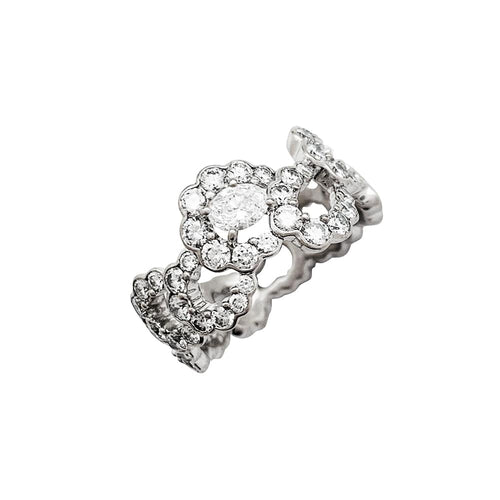 Bague 51 Bague Dior "Archi" en or blanc et diamants. 58 Facettes 30218