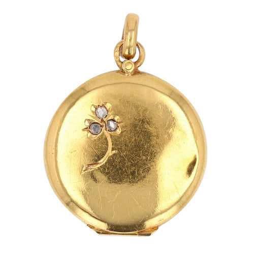 Pendentif Médaillon pendentif ancien or diamants 58 Facettes 21-202B