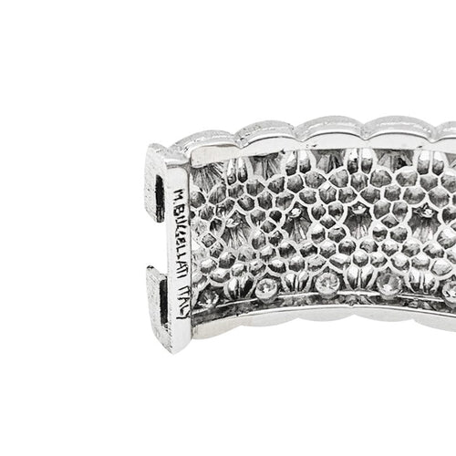 Bracelet Bracelet Buccellati "Dentelle" en or blanc et diamants. 58 Facettes 30486