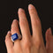 Bague 54 Bague lapis lazuli cristal de roche et diamants 58 Facettes 17-358-54-1