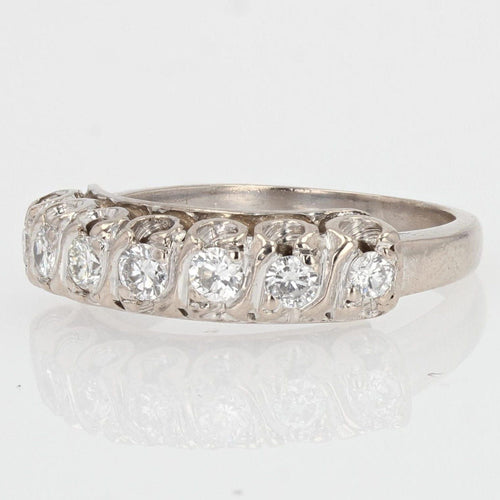 Bague 56 Bague ancienne jarretière de diamants 58 Facettes 21-272-56
