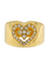 Bague 52 O.J. Perrin - Bague Motif Cœur en or jaune et diamants 58 Facettes