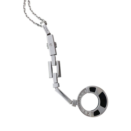 Collier Collier Cartier "Attraction" en or blanc, diamants, onyx et nacre. 58 Facettes 30008