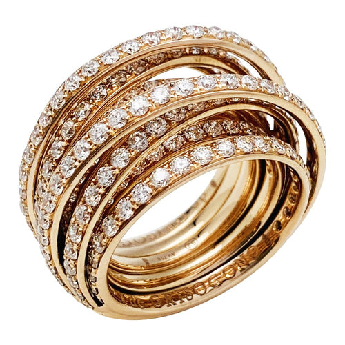 Bague 52 Bague de Grisogono "Allegra" en or rose et diamants. 58 Facettes 30547