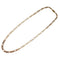 Collier Chaîne mixte maille gourmette alternée, or rose. 58 Facettes 30306