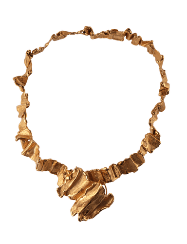 Collier Gilbert Albert - Collier vintage en or jaune avec broche détachable 58 Facettes