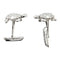 Boutons de manchette Boutons de manchette "Tortues" en platine, sertis de diamants. 58 Facettes 30067
