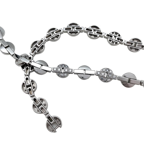 Collier Collier Cartier modèle "Himalia" en or blanc, diamants. 58 Facettes 29326