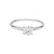 Bague 51 Solitaire or blanc, diamant 0.50 ct. 58 Facettes 30189