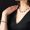Bracelet Parure grenats et diamants or blanc 58 Facettes 21-051-21-052