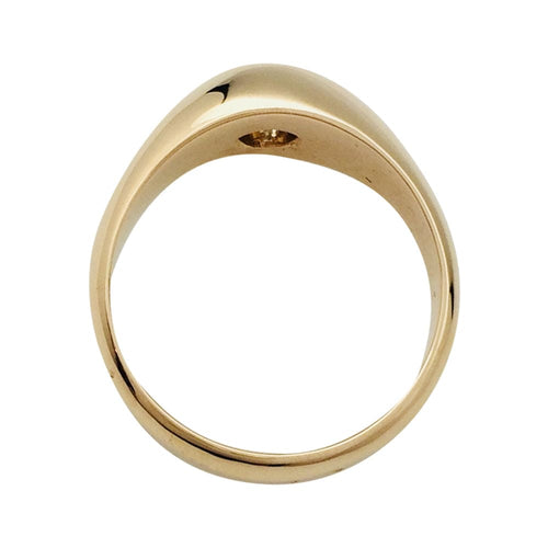 Bague 59 Bague chevalière en or jaune et diamant, 0,50 carat environ. 58 Facettes 28586