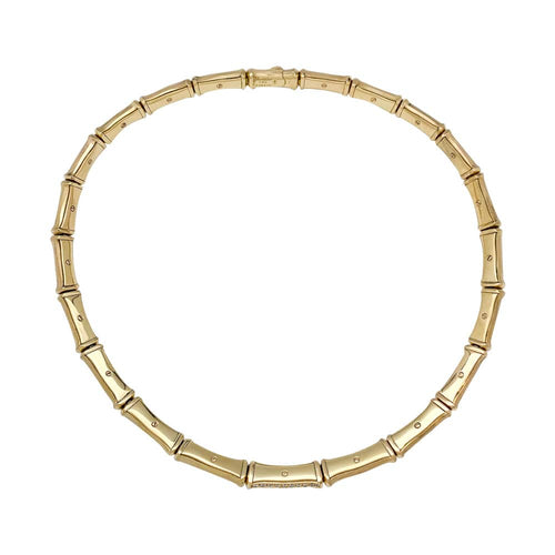 Collier Collier Cartier, "Bamboo", en or jaune et diamants. 58 Facettes 29537