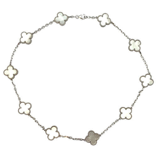 Collier Collier Van Cleef & Arpels Alhambra en or blanc et nacre. 58 Facettes 30104